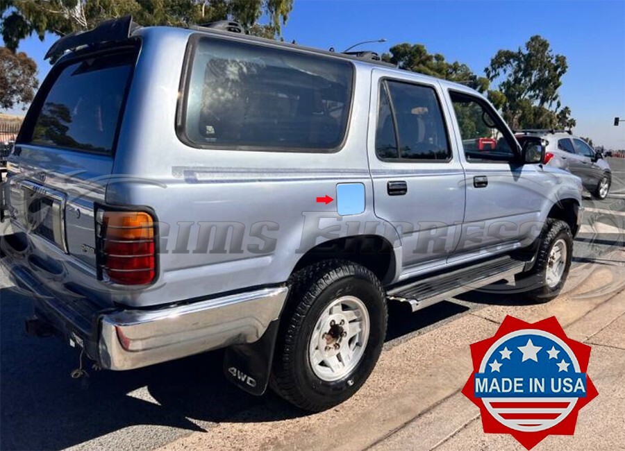 fit:1990-1995 TOYOTA 4RUNNER Stainless Flat Gas Cap Cover Overlay Stick-On