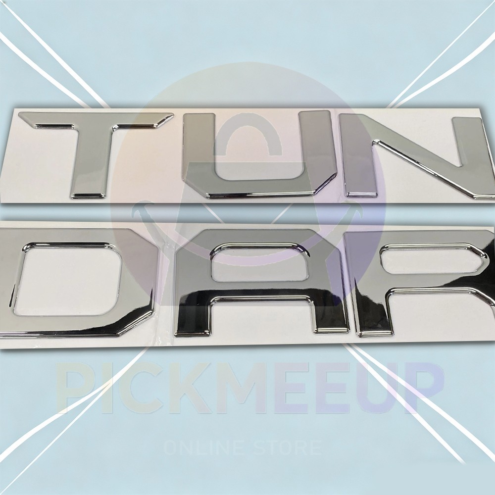 Gloss Chrome Rear Emblem Badges For 2022 2023 2024 2025 TUNDRA Tailgate Letters