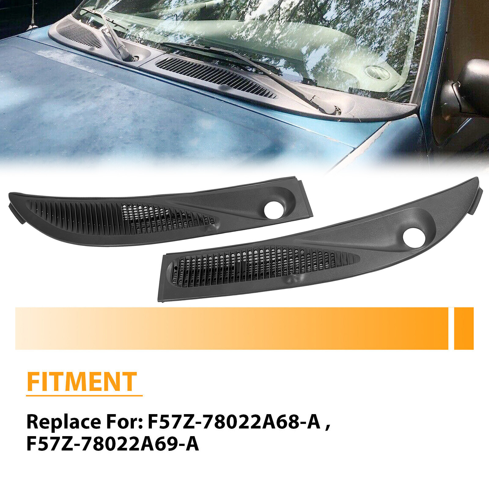 Windshield Wiper Cowl Grille Panels for 95-03 Explorer 97-01 Mountaineer RH LH
