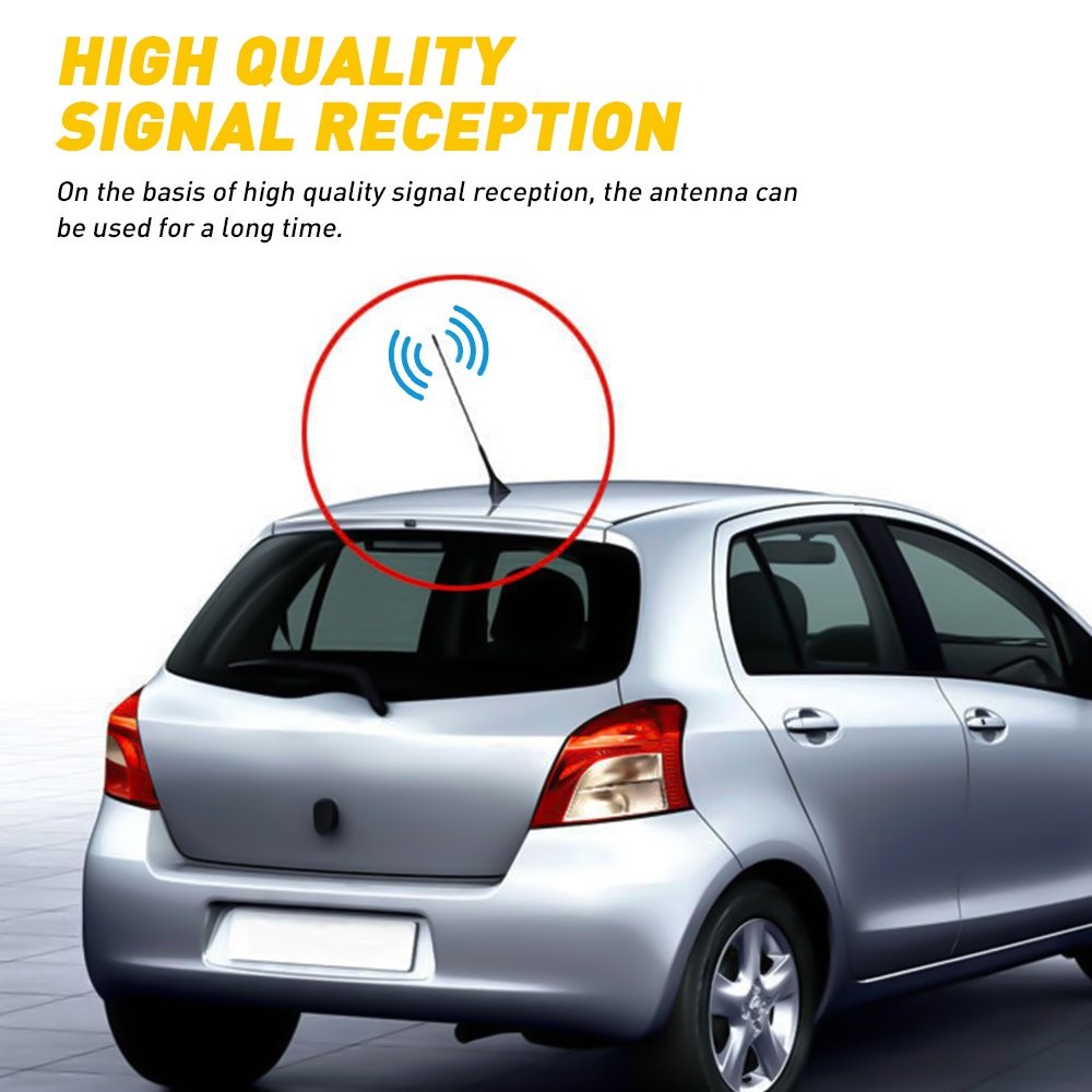 16″ Antenna Mast Power Radio Roof AM/FM Black For Toyota Nissan Dodge Mazda 1-10