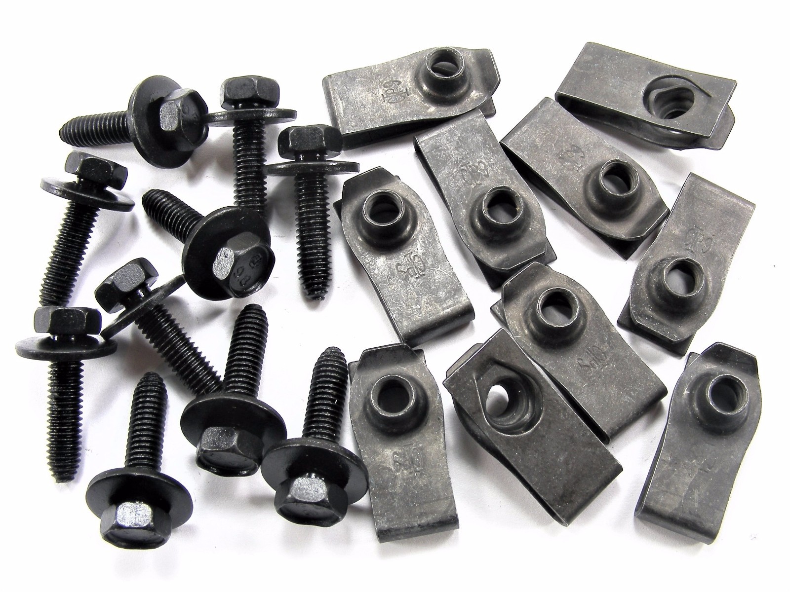 GM TRUCK Body Bolts & U-nut Clips- M6-1.0 x 25mm- 10mm Hex- 20pcs (10ea)- #143