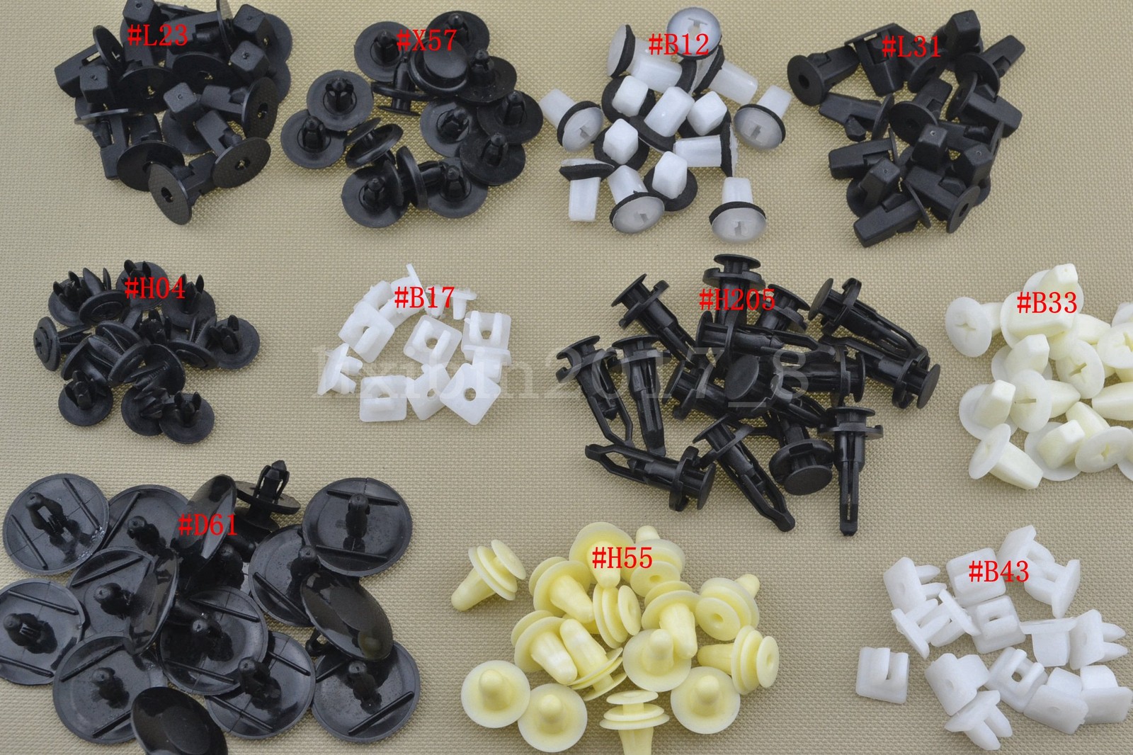 165 High Quality Fender Door Hood Bumper Trim Plastic Clip Assortment For Toyota