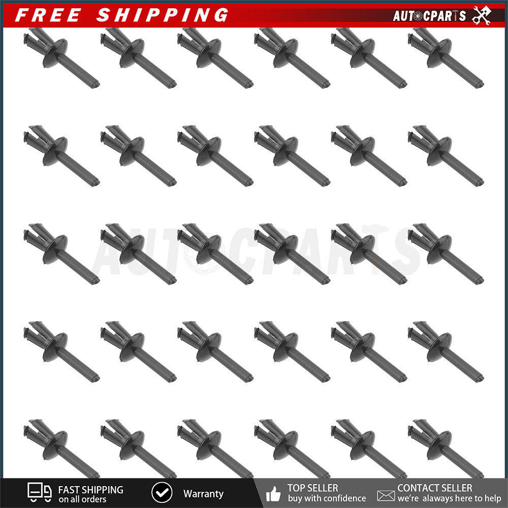 30Pcs For BMW 51161881149 Fender Liner Trim Clip Push-Type Expanding Rivet