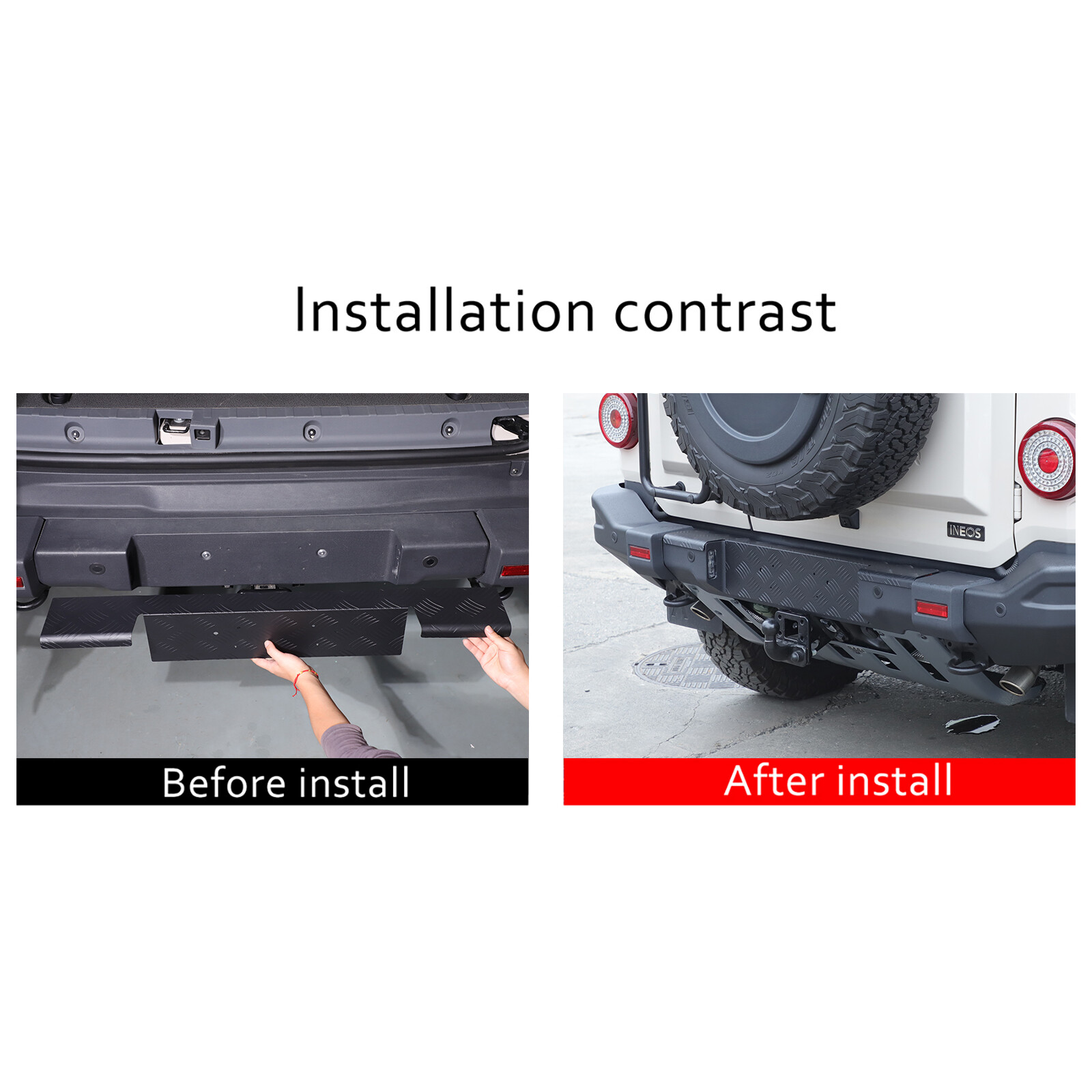Aluminum Alloy Rear Bumper Step Guard Protector For Ineos Grenadier 2022-2025