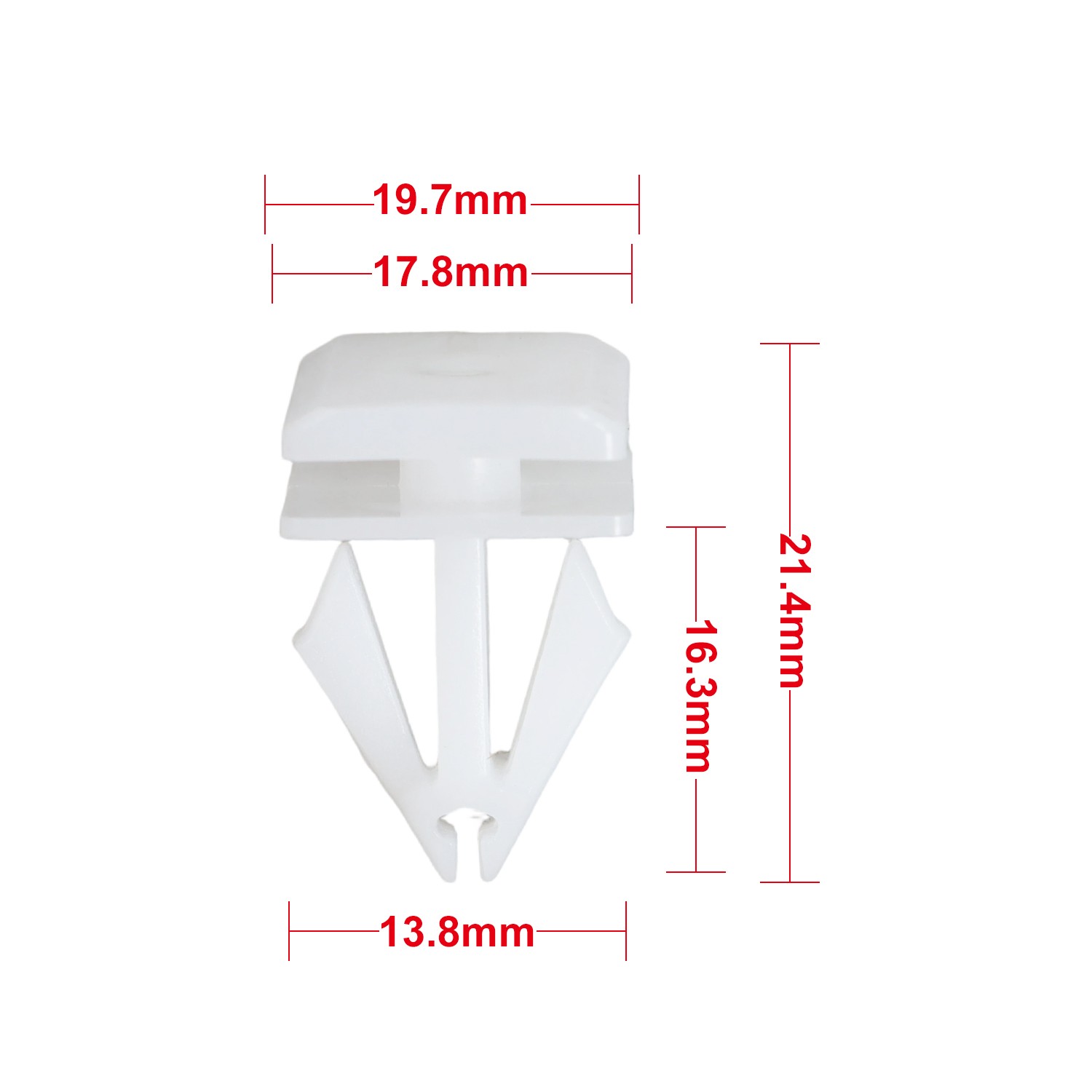 White Nylon 50Pcs Rocker Panel Moulding Clips for Dodge Charger 2011-2019
