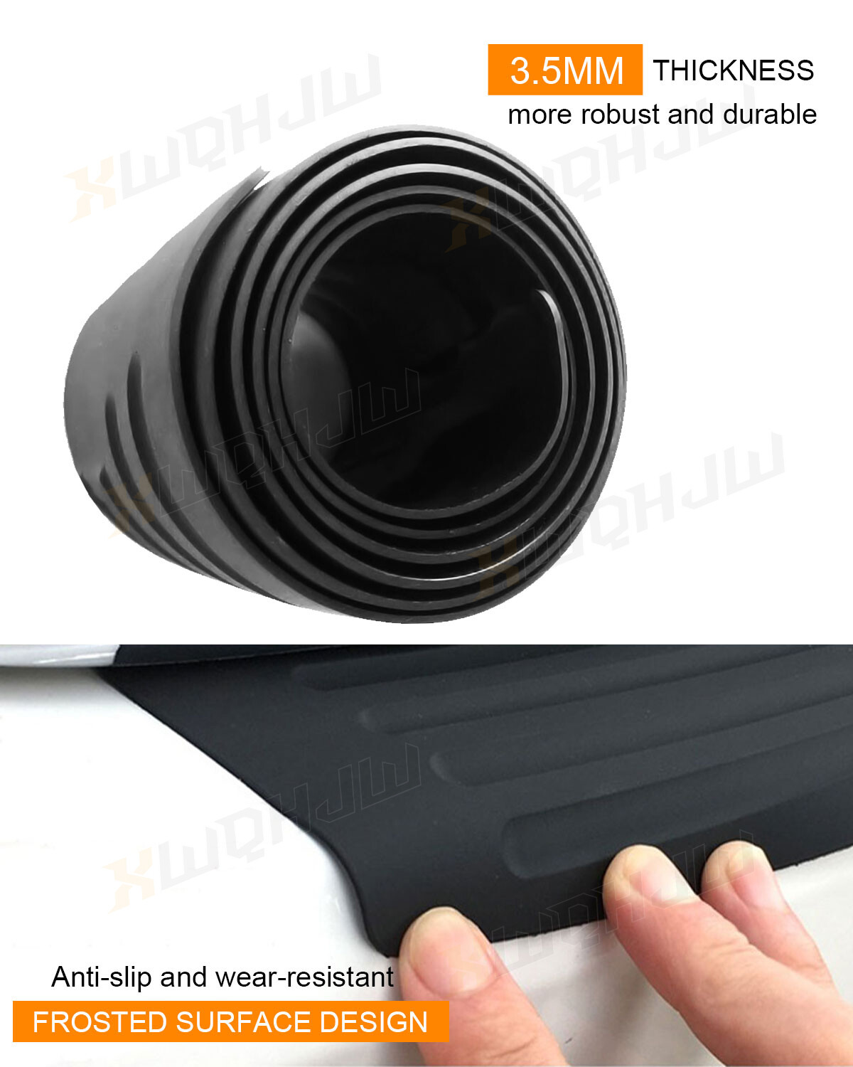 For Jeep Grand Cherokee 1999-2010 Rubber Rear Bumper Protector Scratch Guard