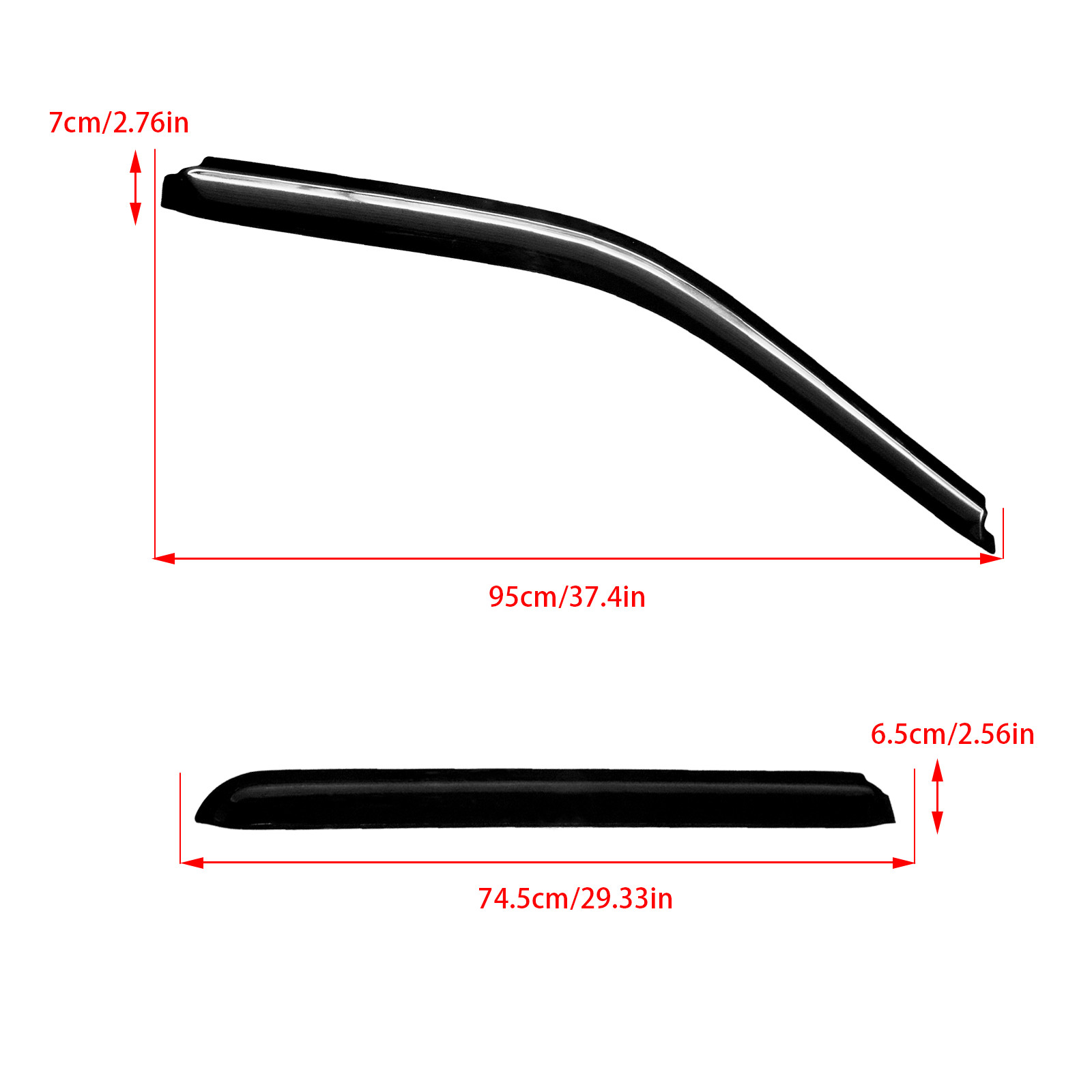 For 2015-2024 Ford F150 SuperCrew Cab In-Channel Window Visors Guards Dedlector