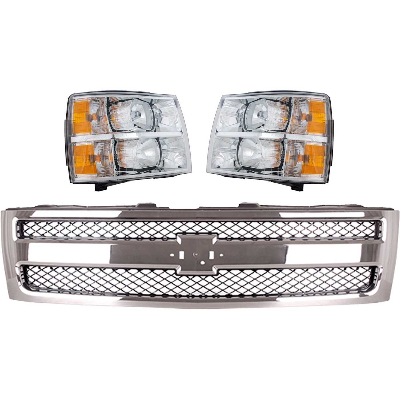 Grille Grill for Chevy Chevrolet Silverado 1500 Truck 2007-2013