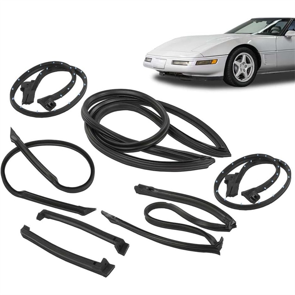 8489GGW For 1984-1989 Corvette C4 Full Weatherstrip Kit Set Weather Strip Seals