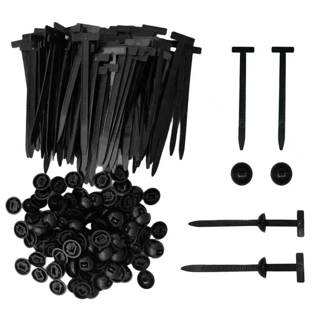 100Pcs Automotive Nylon Cable Tie Fastener Kit – Universal Car Zip Tie Buckle C