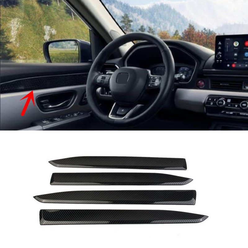 Carbon Fiber Interior Door Stripe Decoration Trim For Honda Pilot 2023-2026