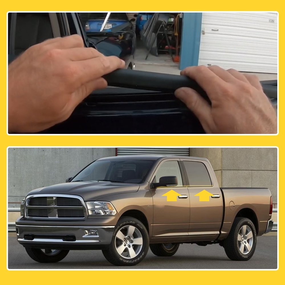 NEW Rear Door Window Seal Weatherstrip For 2009-2021 Dodge Ram 2500 1500 3500 EI