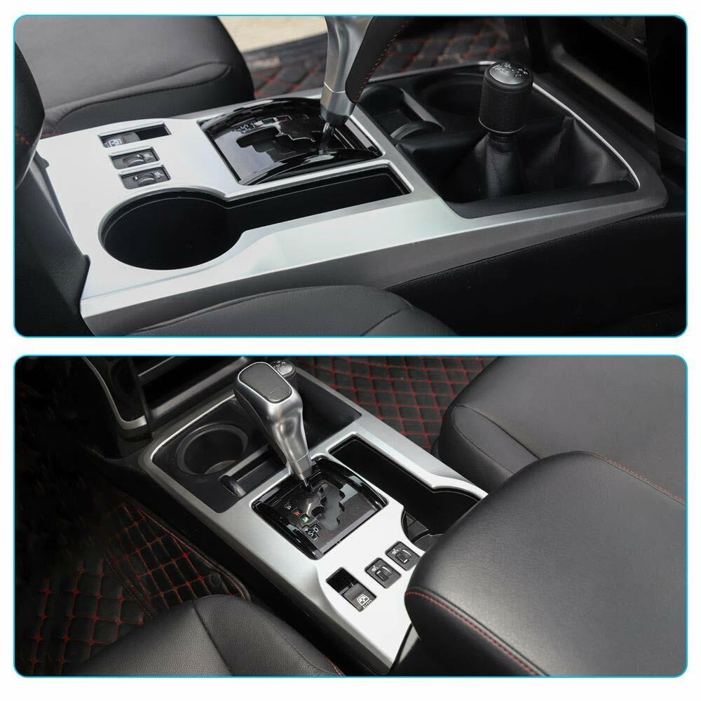1pcs Central Gear Shift Panel Decor Trim Frame Cover for 4Runner 2010+ Silver