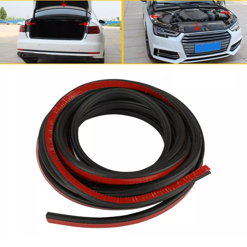 16.4ft Car Rubber Seal Strip Universal Car Door Weather Stripping Self Adhesive