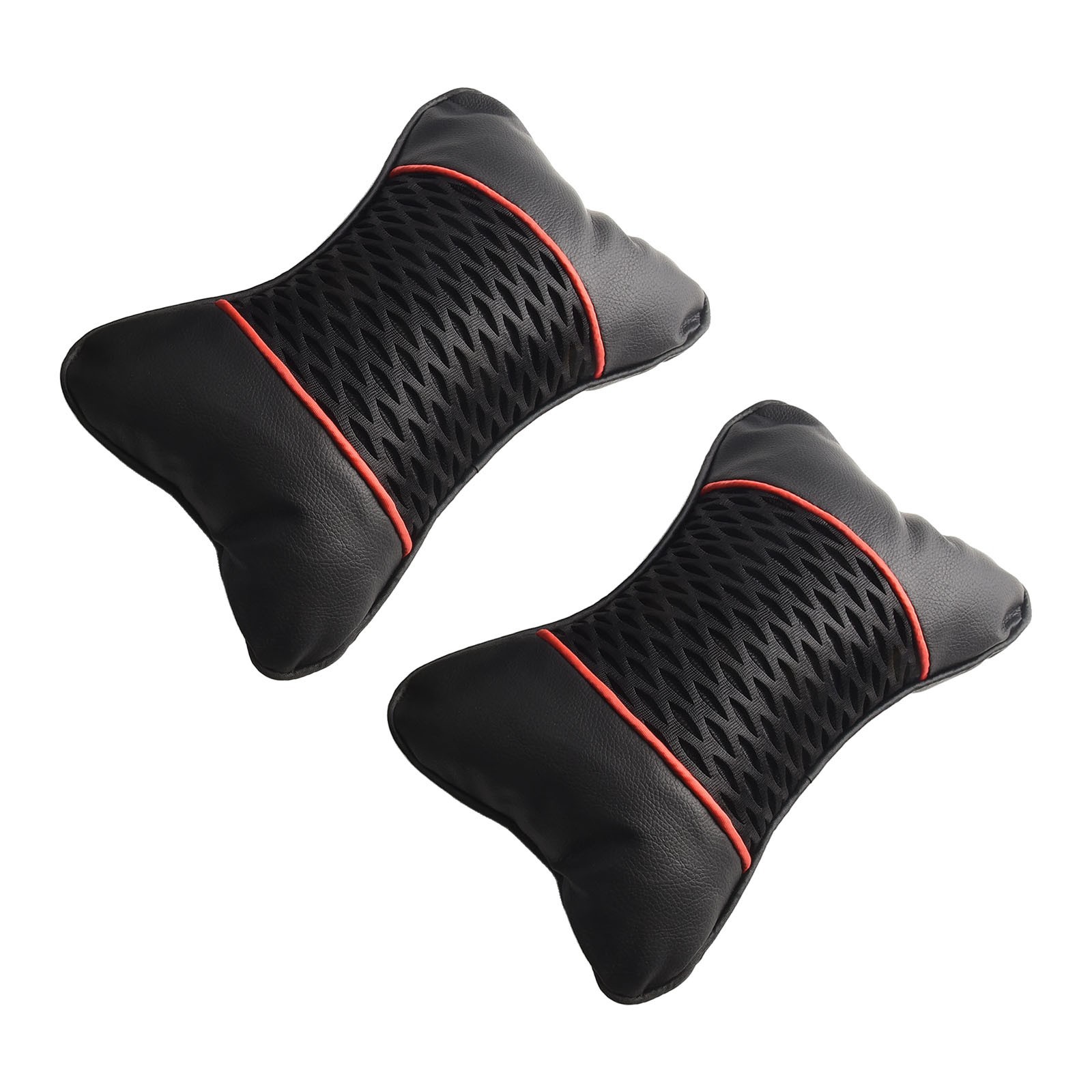 High Quality PU Leather Head Neck Rest for Car For Seats 2pcs Travel Comfort