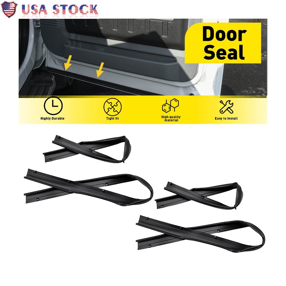 4pcs Front & Rear Lower Door Weather Strip Seal Kit For Ford Excursion 2000-2005