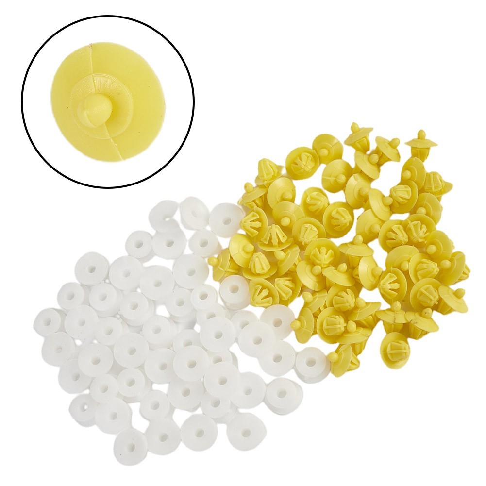 Car Clips Accessories Replacement High toughness Fasteners White+Yellow New