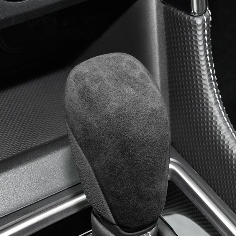 For Subaru Forester 2019-2024 Red Suede Gear Shift Knob Cover Trim Decoration