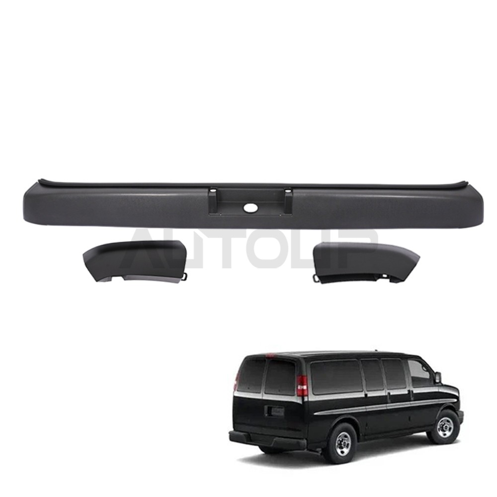 3Pcs For Express Savana 2003-2024 Exterior Rear Upper&Side Trim Molding