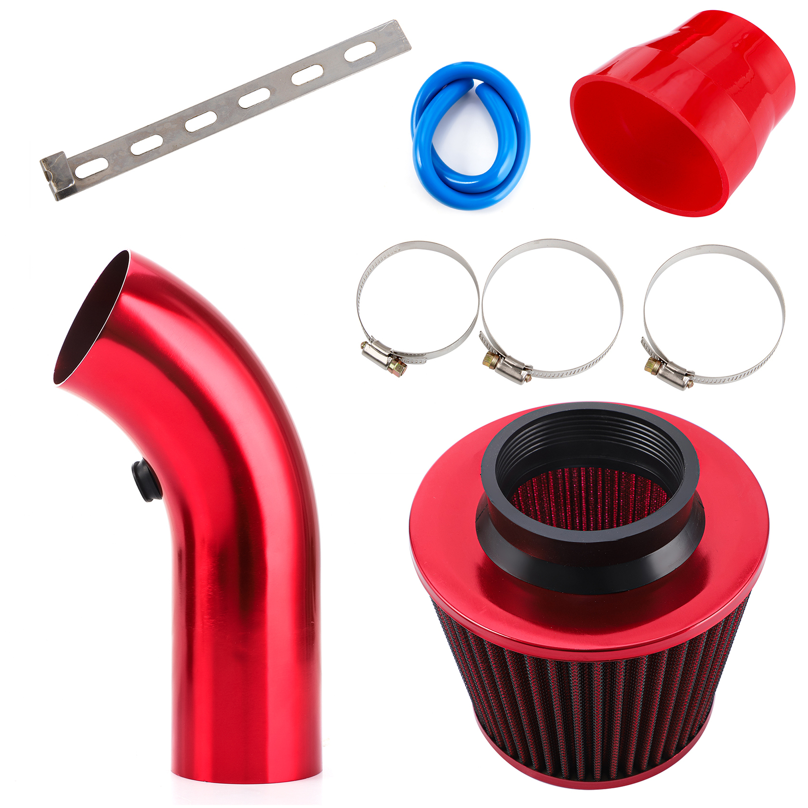 Car Cold Air Intake Filter Induction Kit Pipe Power Flow Hose System Auto Part