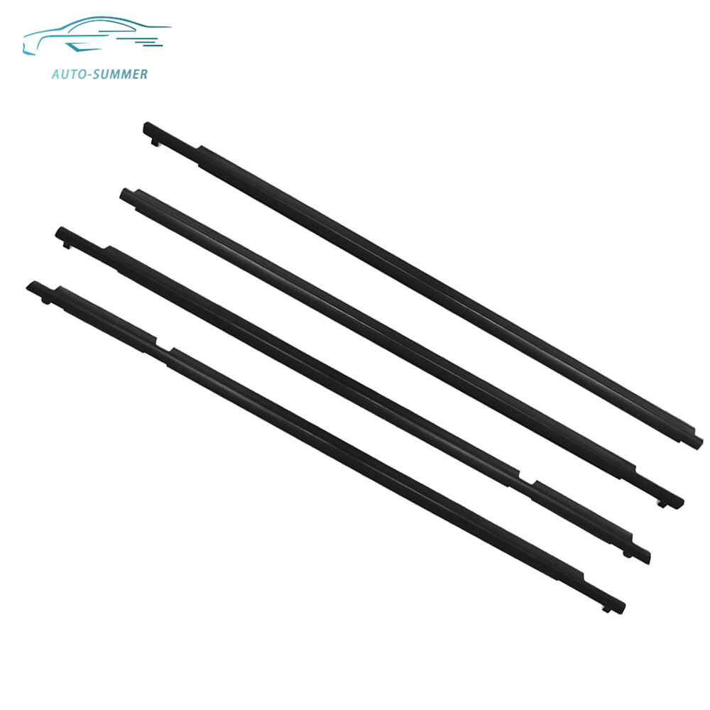 4Pcs Window Weatherstrips Moulding Trim Seal Belt For 2009-2011 2012 Toyota RAV4