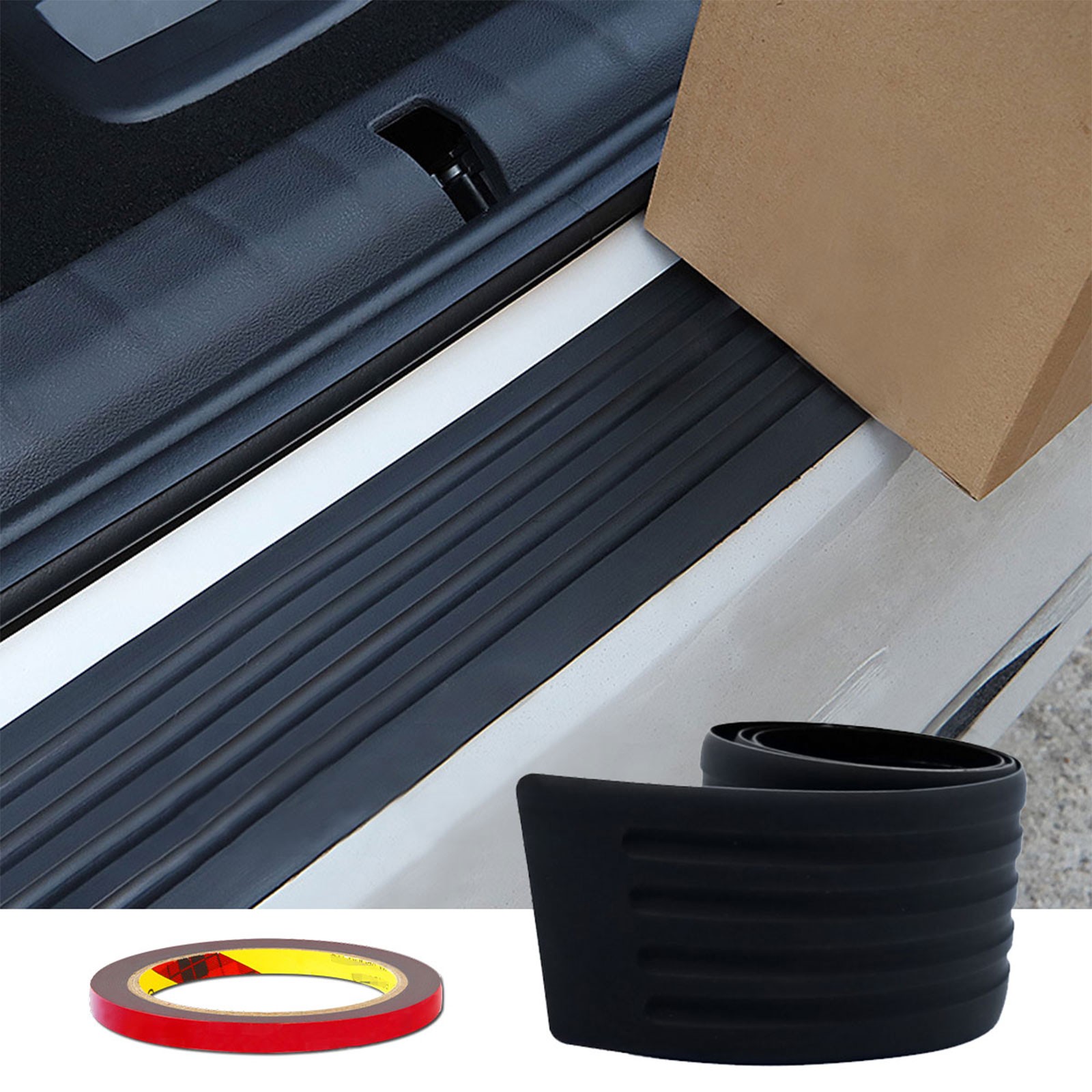 Car Rubber Rear Bumper Protector Stickers Trim Protection Auto part Accessories