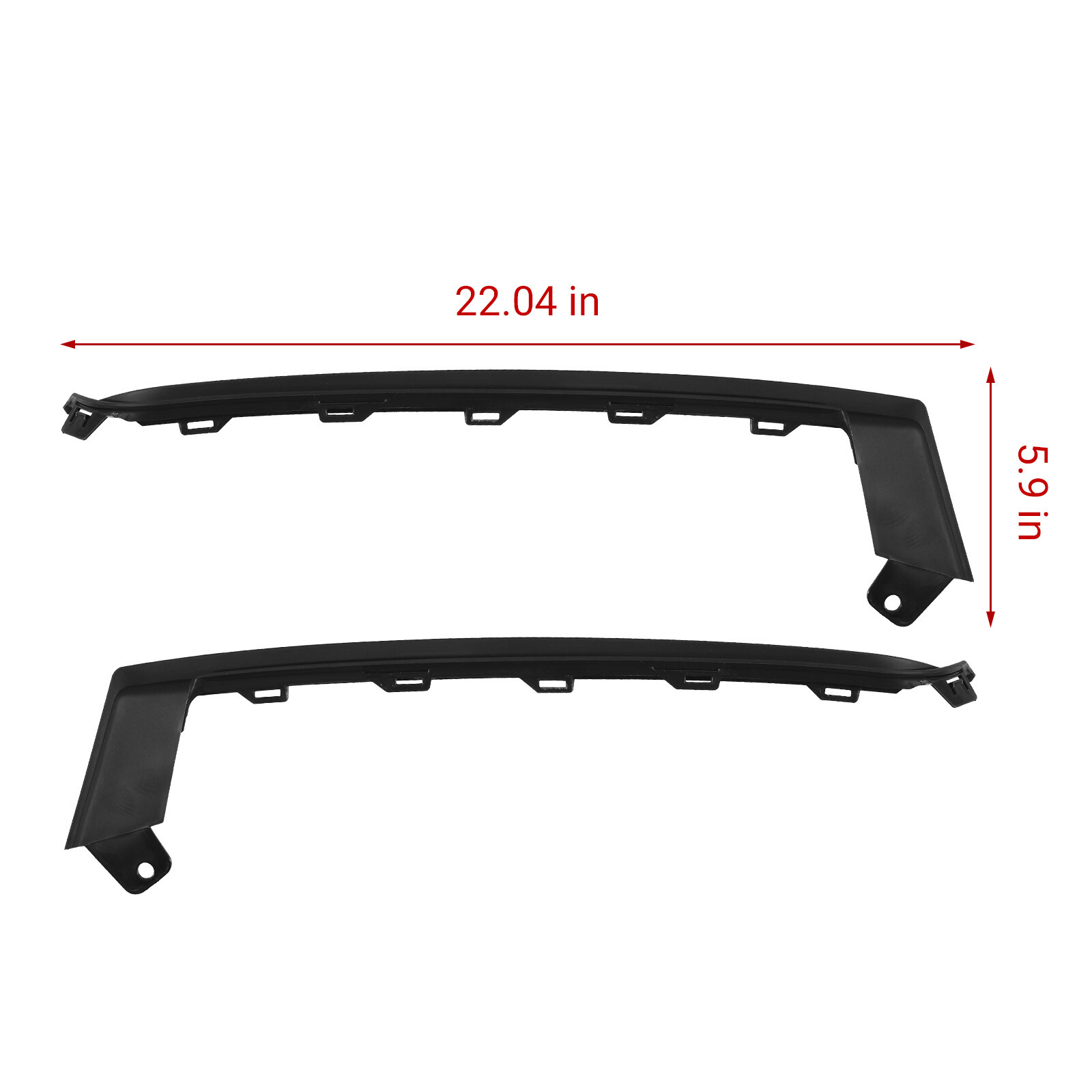For 2018 2019 2020 Honda Accord Sedan Front Lower Bumper Trim Moulding Set