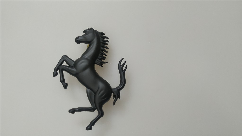 296GTB Rear Black Horse Badge Script Emblem Set–Car Logo Replacement Accessories