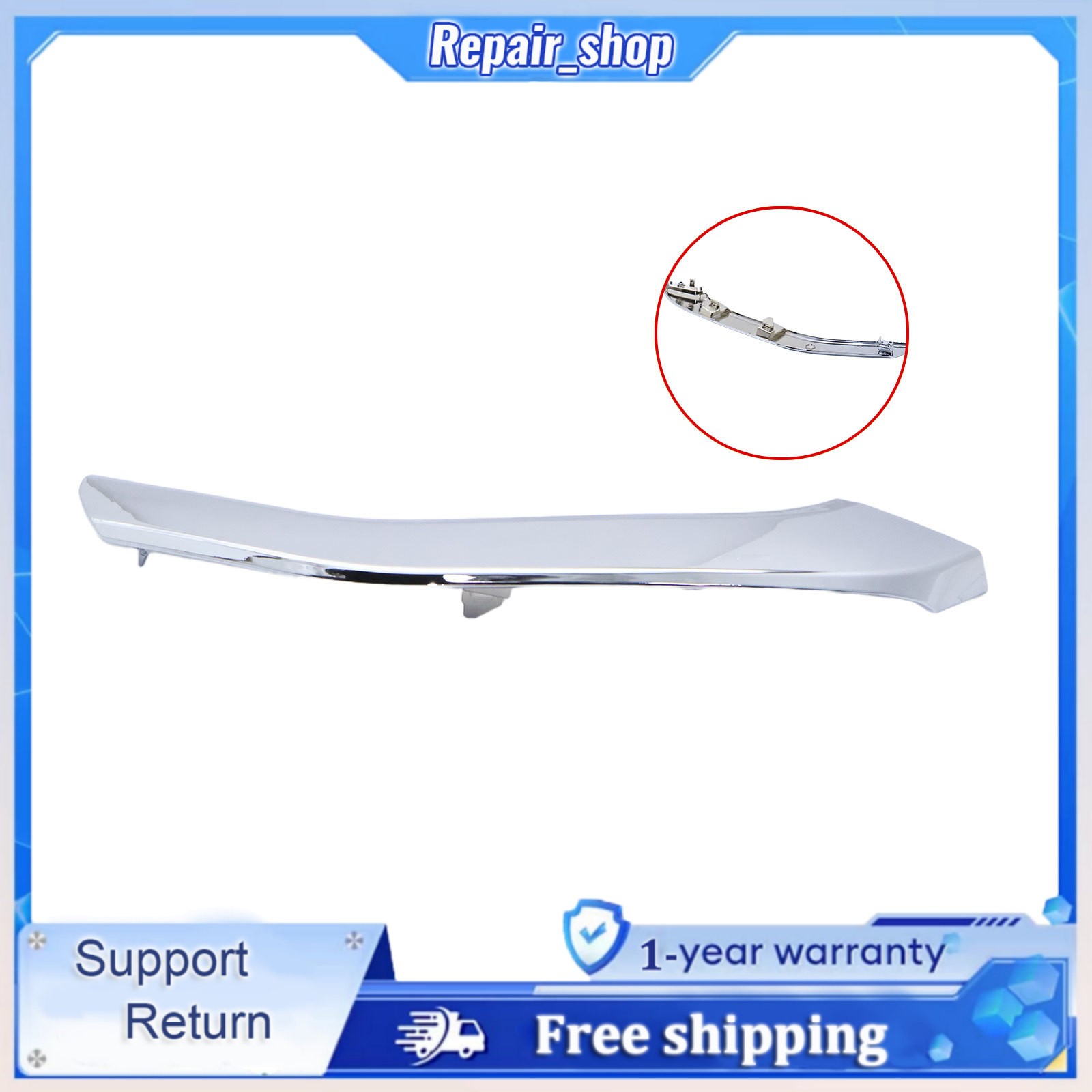 Fits 2022-2025 Mitsubishi Eclipse Cross Front Bumper Lower Molding Right Side