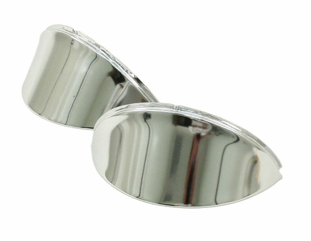 Chrome Headlight Eyebrows Smooth Pair, Fits VW Air Cooled Bug, EMPI 6450