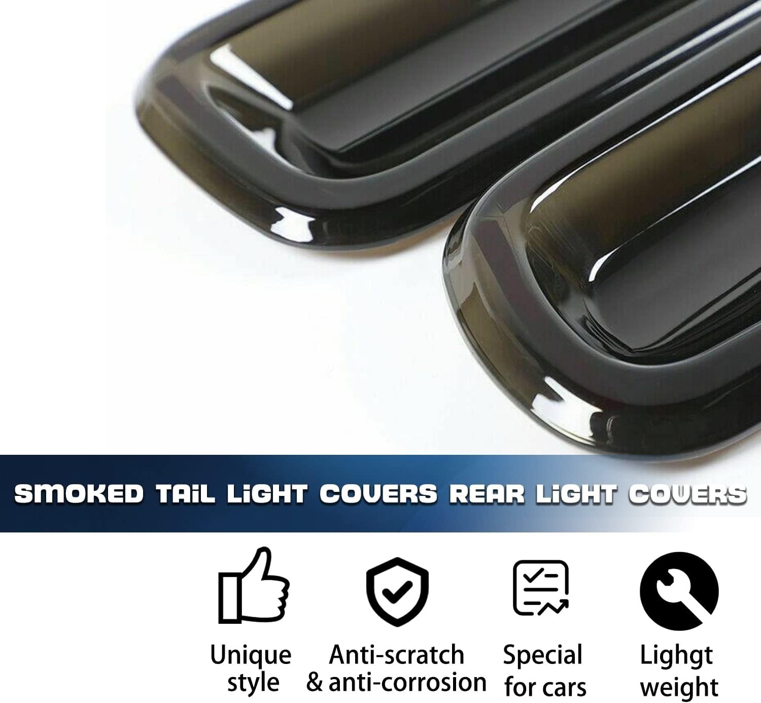 Smoked Tail Light Cover Guard Exterior Accessories Rear Kit For Dodge Challenger