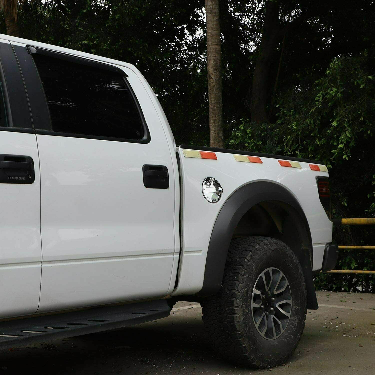 For F150 Gas Tank Cap Fuel Filler Door Cover for 2009-2014 Ford F150 ABS Chrome