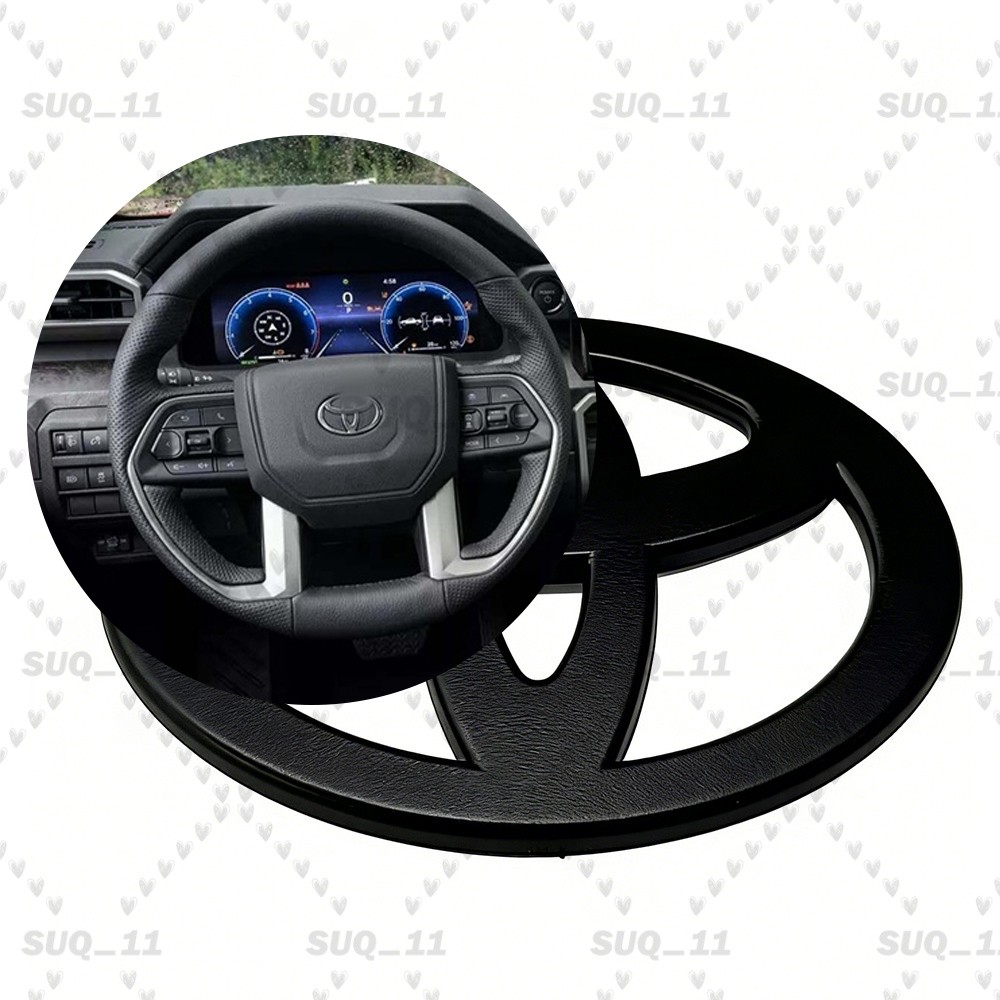 Steering Wheel Emblem Overlay For 2025-2026 4Runner 2024-2026 TACOMA Matte Black