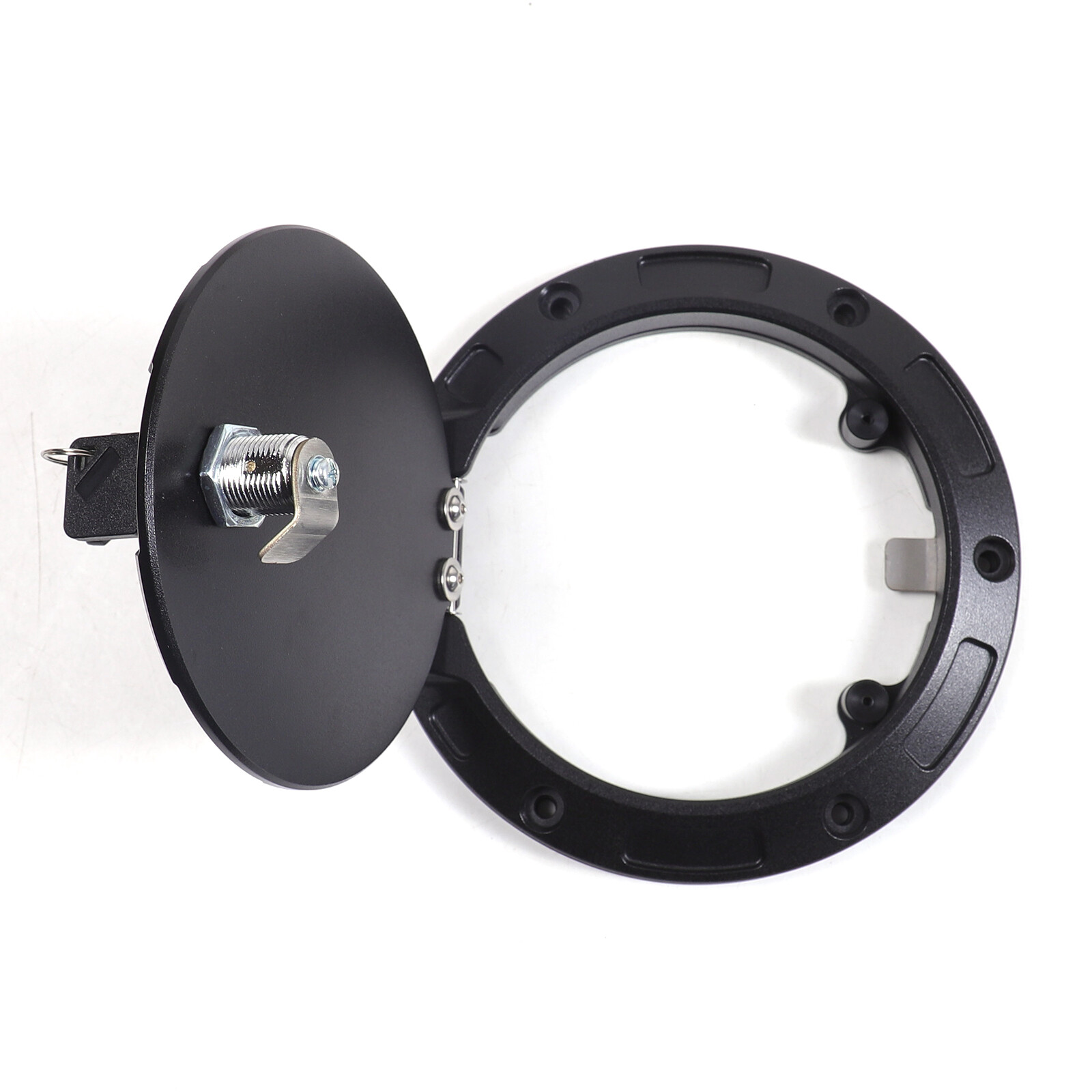 Locking Fuel Door Black Gas Tank Cap Cover Lock Key For Toyota Tundra 2007-2021