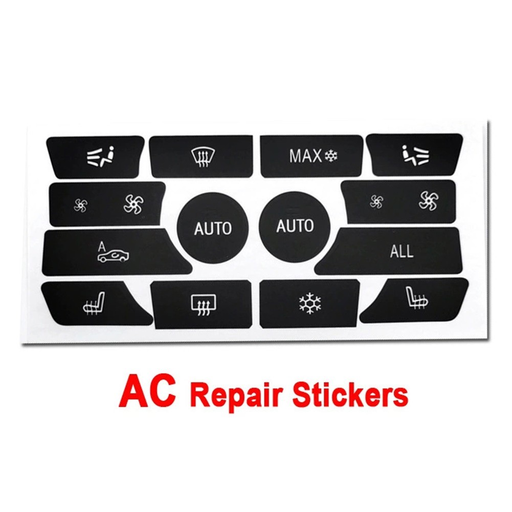 Custom Fit A/C and Radio Button Stickers for BMW 5 Series Vinyl Decal Design