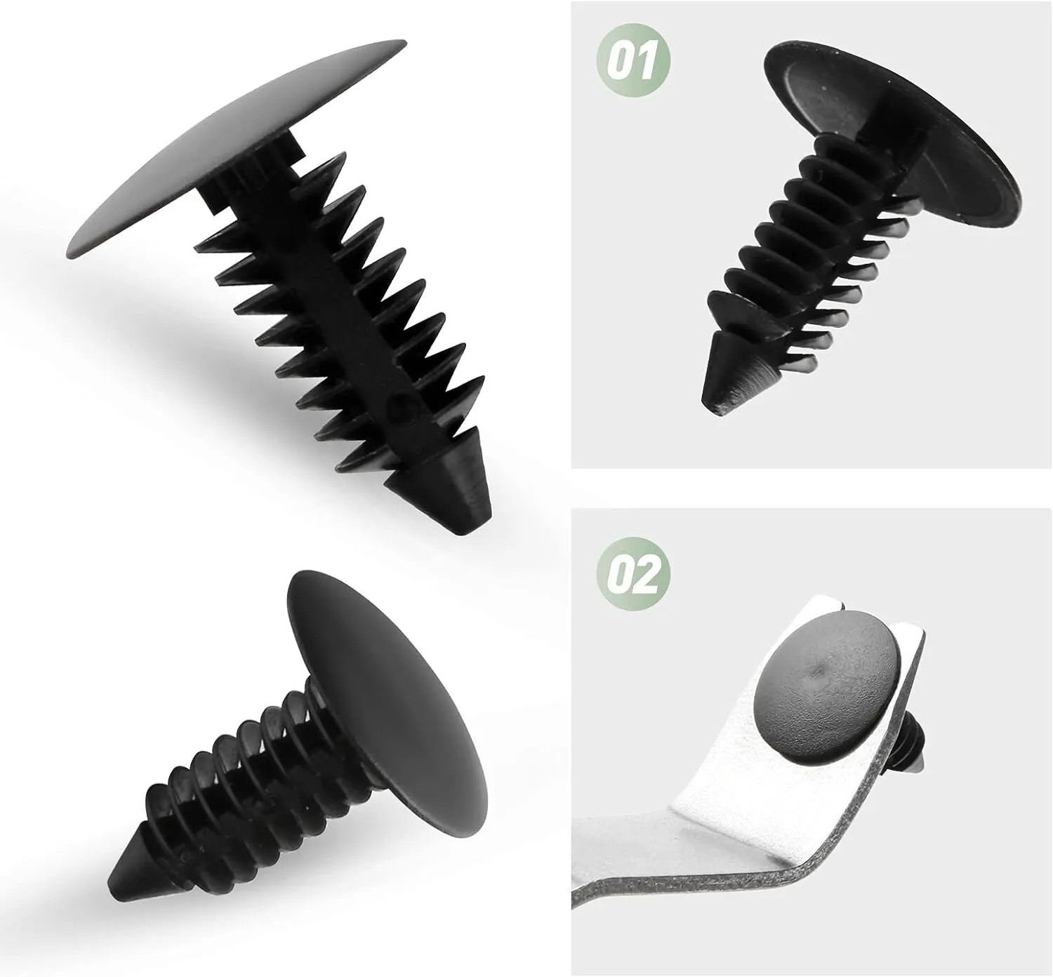 200X Bumper Fastener Clips Auto Car Hole Plastic Rivets Retainer Fender Push Pin
