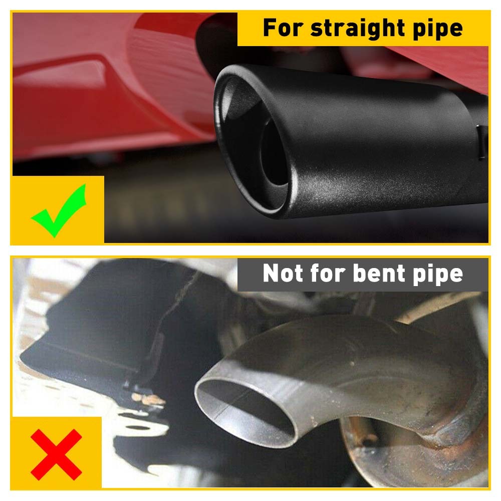 5.66″ in Car Clamp-on Exhaust Tip Exhaust Pipe Tail Muffler Stainless Bend Bevel