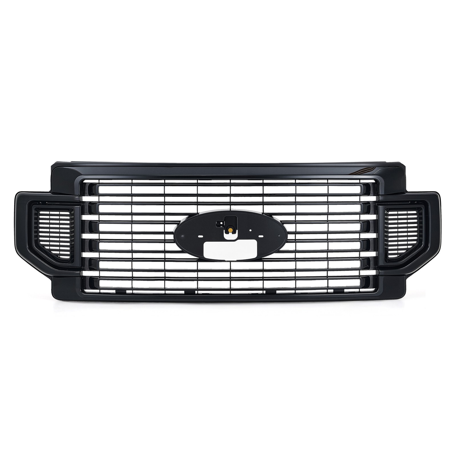 Front Bumper Grille Gloss Black For 2020-2022 Ford F-250 F-350 F-450 Super Duty