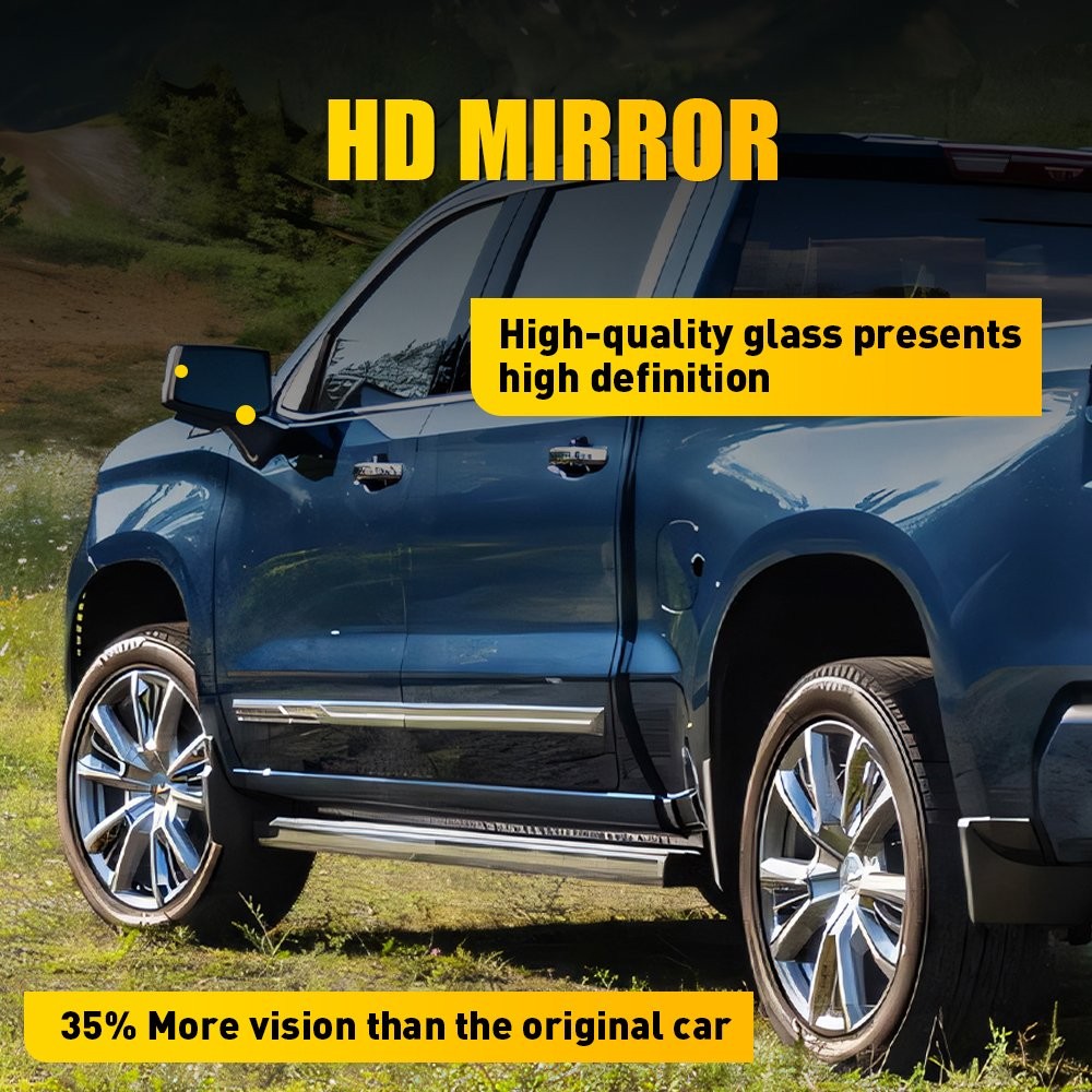 Driver Mirror Replacement Glass for 2020-2024 Chevrolet Silverado 2500/3500 HD