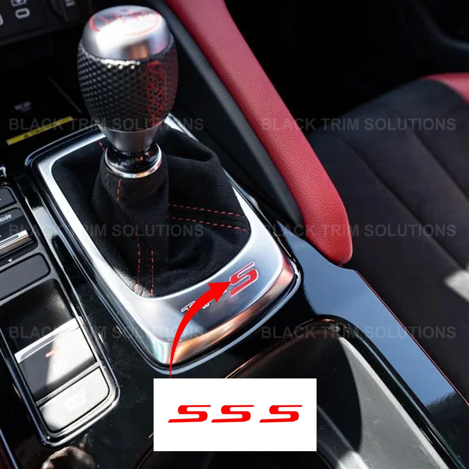 Red Decals Shifter Inlay S Vinyl Interior For Acura Integra Type-S 2024-2026
