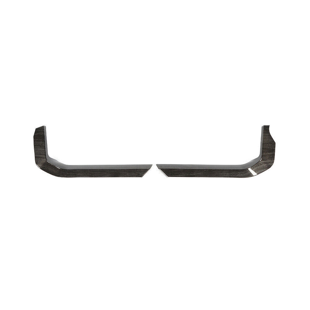 Black Wood Grain Gear Shift Side Panel Trim Cover Bezels ABS For Ford F150 2021+