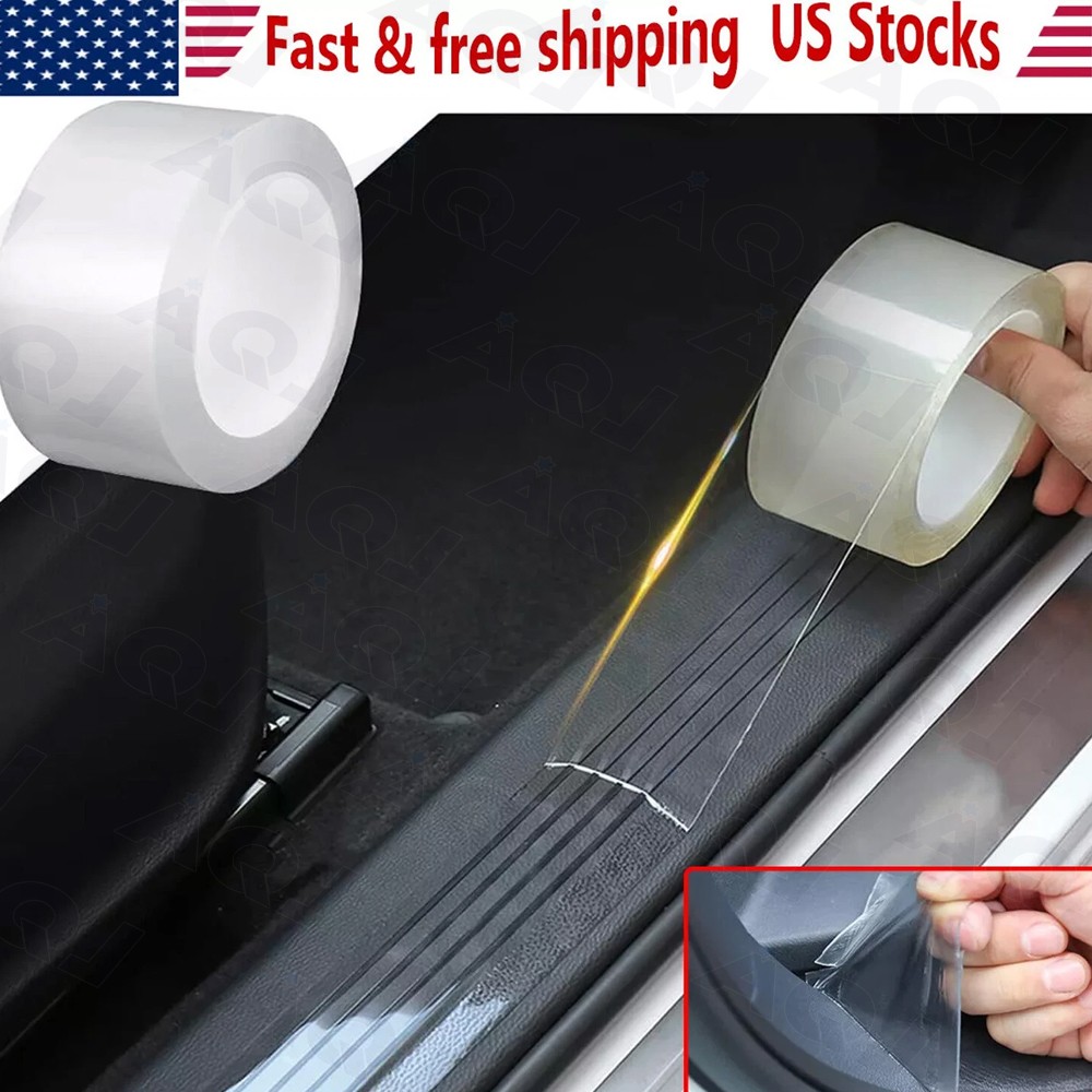5M*7CM Fiber Car Door Sill Protector Scuff Plate Trim Sticker Strip Molding Trim