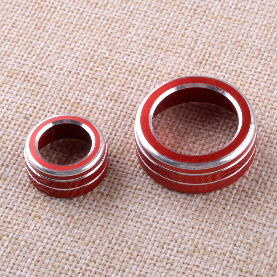 3pcs Red AC Switch Knob Trim Ring Cover Fit For Honda CRV CR-V 2017-2020 year