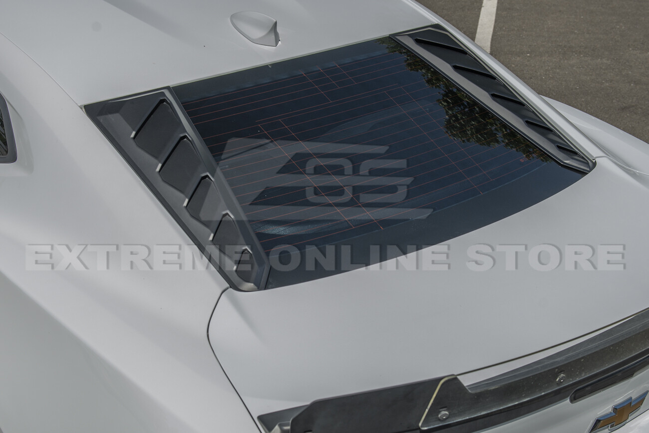 For 16-Up Camaro Coupe Performance Track Rear Window Louver Sun Shade Cover Pair