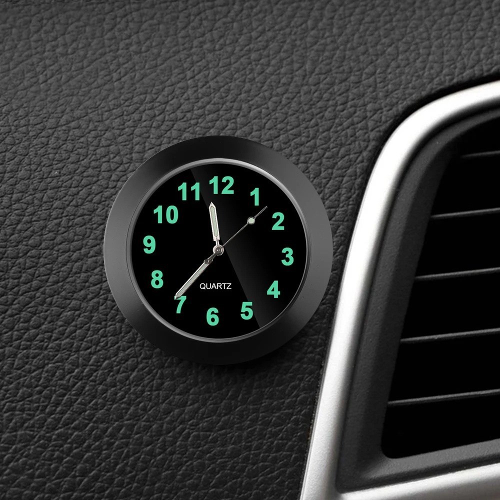 Luminous Mini Car Dashboard Clock Stick-On Watch Accessories For Car Boat Trucks