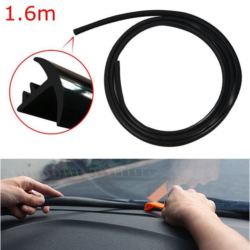 Rubber 1.6m Soundproof Dustproof Sealing Strip for Auto Car Dashboard Windshield