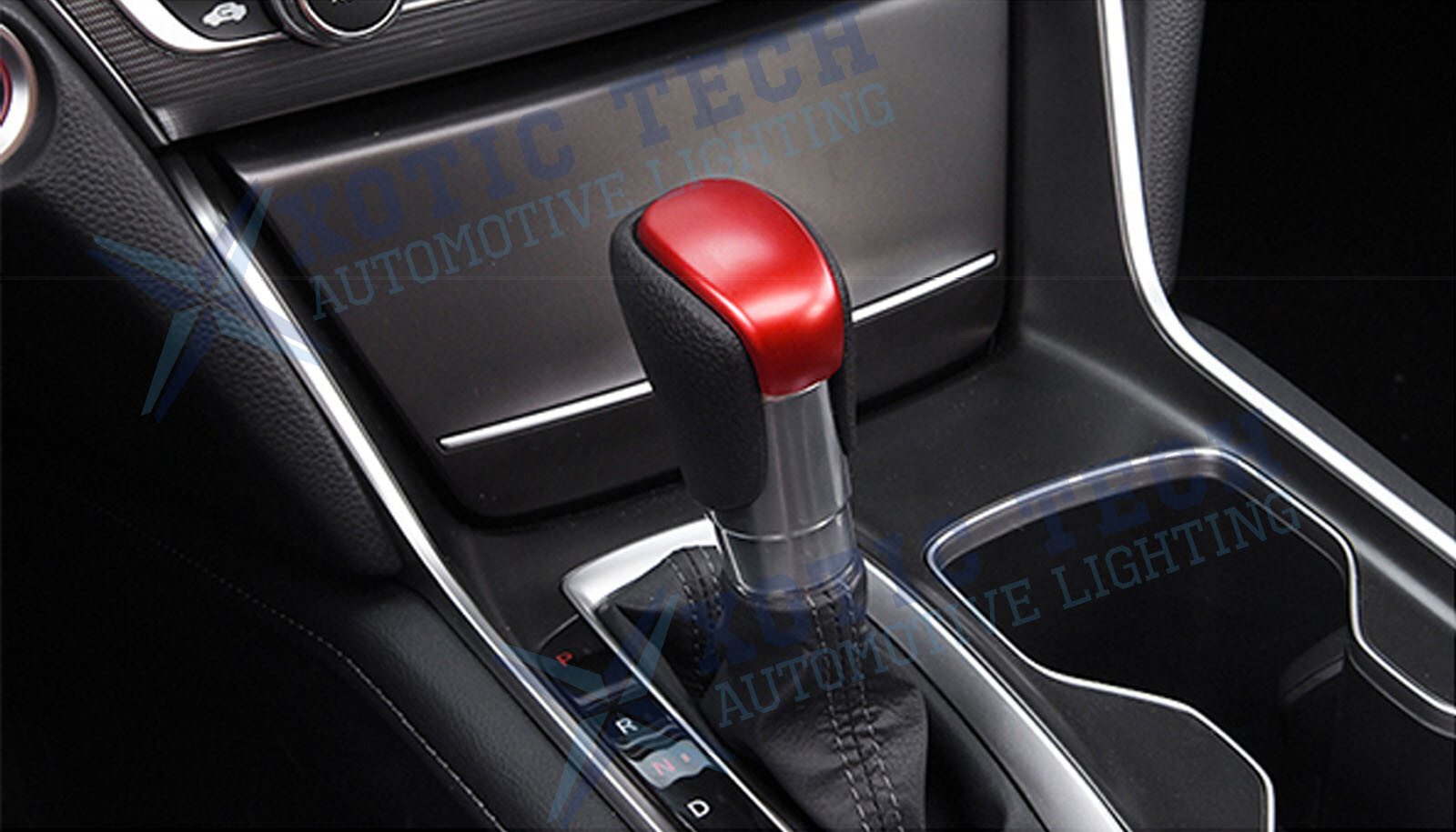 Sporty Red Gear Shift Lever Head Knob Cover Trim For Honda Accord 2018 2019-2023