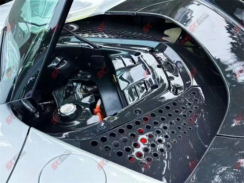 Plain Weave Dry Carbon Fiber Inner Engine Bay Cover Fits Ferrari SF90 Spider 21+