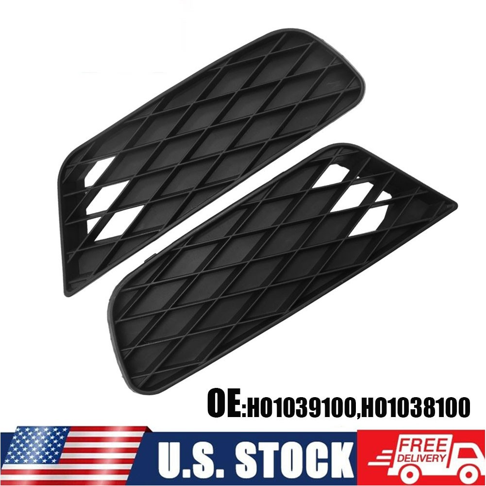 2Pcs Front Outer Lower Fog Light Cover For 71106SNAA50 Honda Civic 2009-2011
