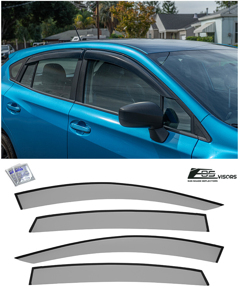 17-23 Subaru Impreza Hatchback 18-23 Crosstrek Dark Tinted Tape-On Window Visor